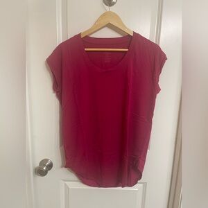 Woolx Gabi Tunic Top, Size Small, Sangria Wine
